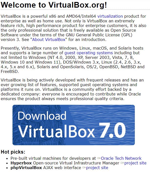 VirtualBox 공홈