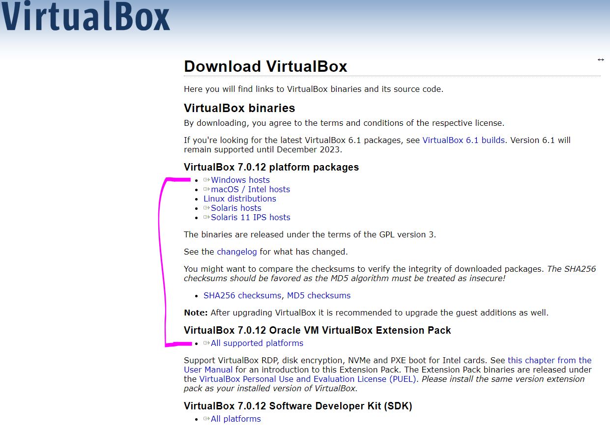 VirtualBox 다운로드